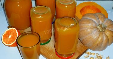 Рецепт Сока тыквенного с апельсином на зиму