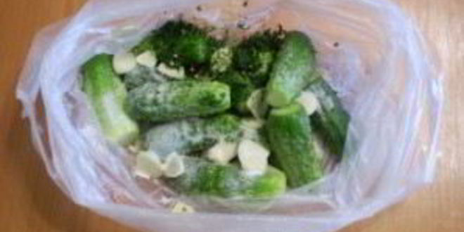 Рецепт быстрых малосольных огурцов в пакете