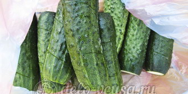 Рецепт малосольных огурцов в пакете