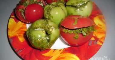 Рецепт Малосольных помидоров по-армянски с чесноком