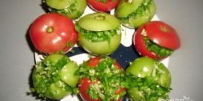 Рецепт малосольных помидоров по-армянски с чесноком