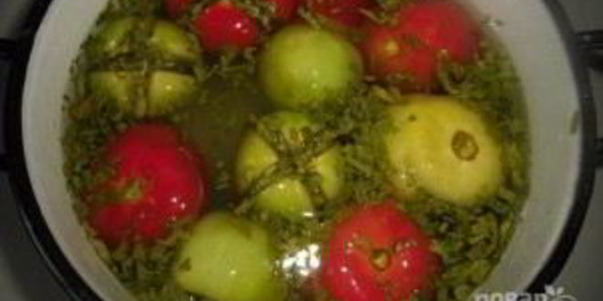 Рецепт малосольных помидоров по-армянски с чесноком