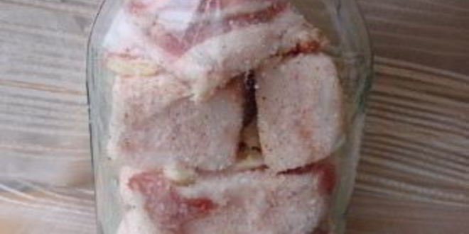 Рецепт сала соленого с чесноком