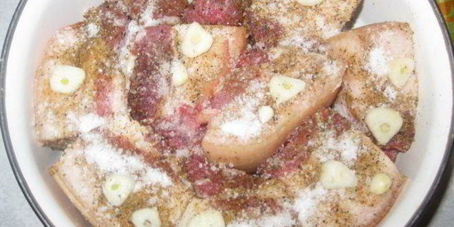 Рецепт соленого сала с мясными прослойками