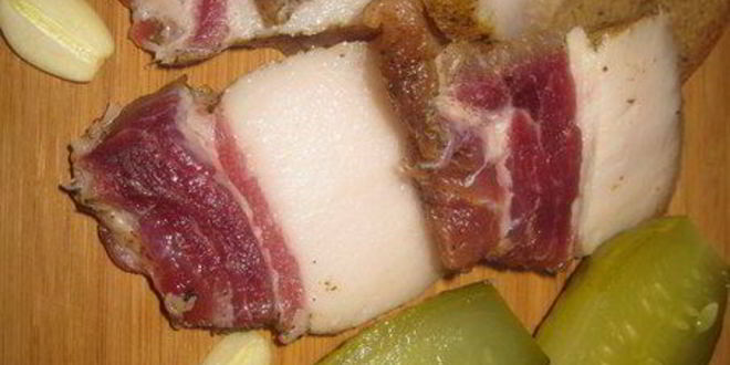 Рецепт соленого сала с мясными прослойками