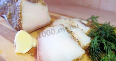 Рецепт Соленого сала с перцем и чесноком