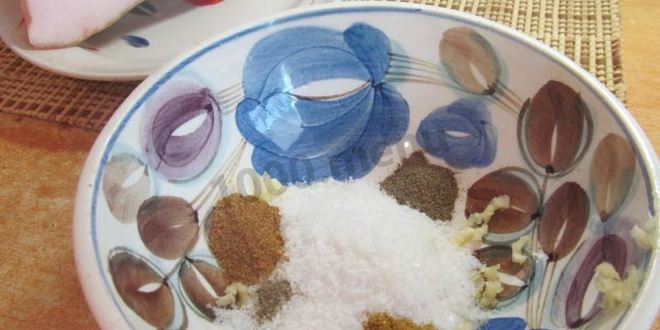 Рецепт соленого сала с перцем и чесноком