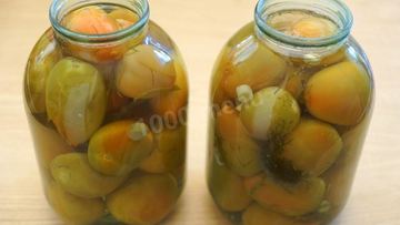 Рецепт Зеленых бурых помидоров пальчики оближешь