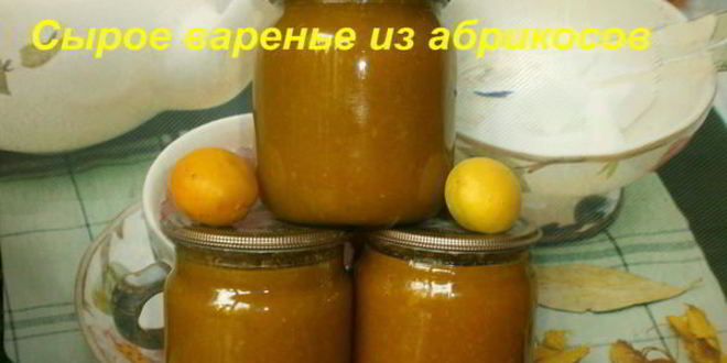 Рецепт сырого варенья из абрикосов