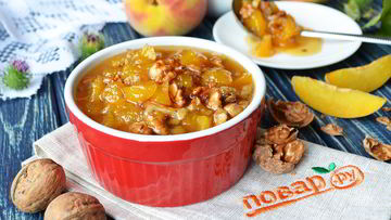 Рецепт Варенья из персиков с грецкими орехами