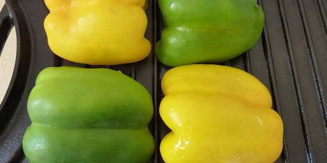 Рецепт брускетты с жареным перцем