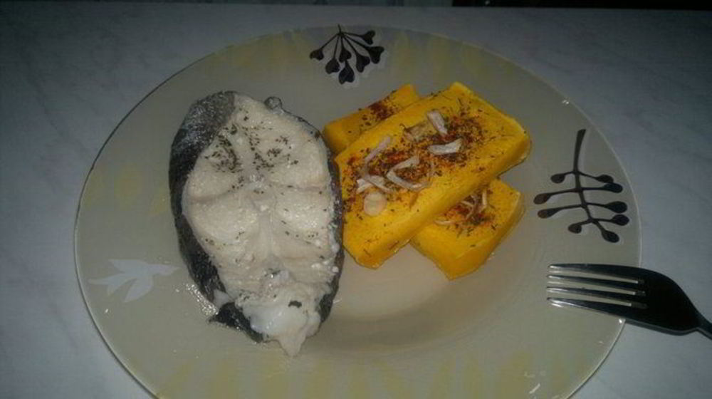 Как приготовить брускетту из тыквы с шалотом и отварной стейк из зубатки