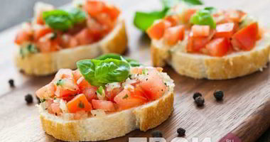 Рецепт Брускетты с базиликом