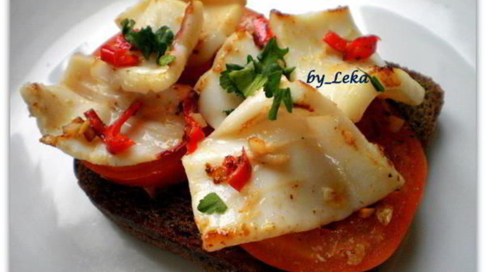 Как приготовить брускетту с кальмарами и чили
