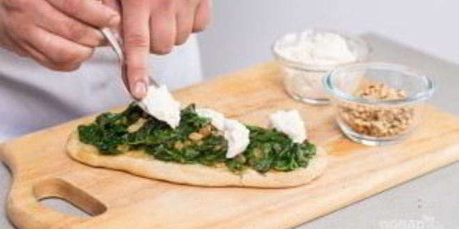 Рецепт брускетты со шпинатом