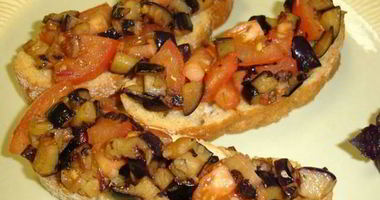 Рецепт Хрустящей брускетты с баклажанами