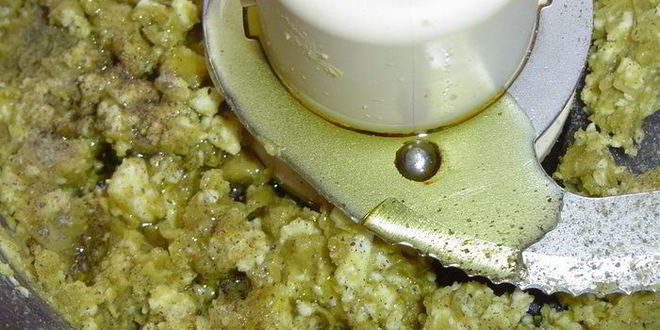 Рецепт зеленой брускетты с креветками