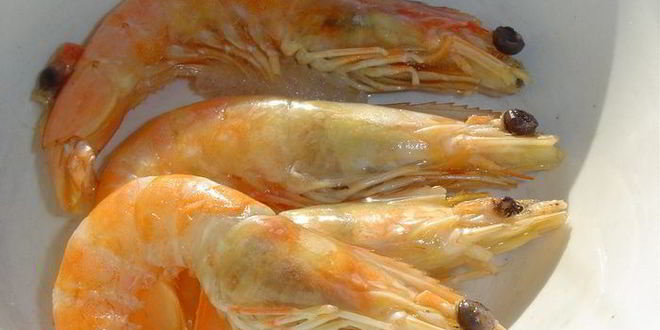 Рецепт зеленой брускетты с креветками