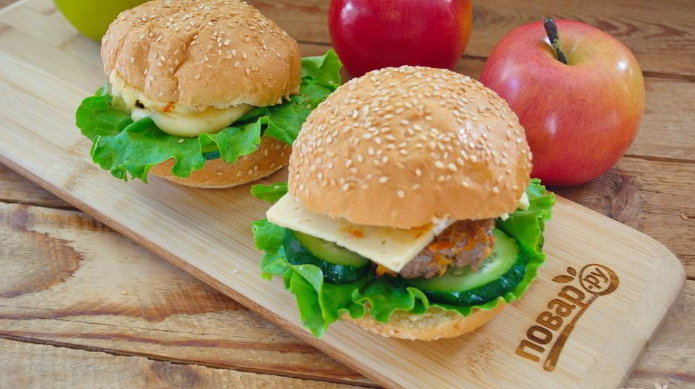 Как приготовить бургер овощные прятки