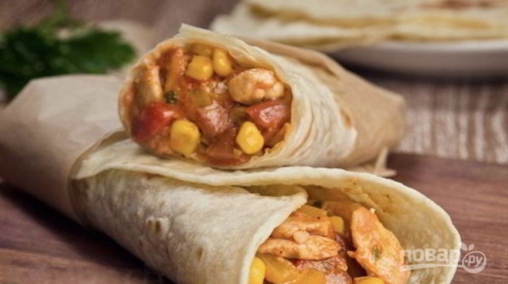 Как приготовить буррито острый