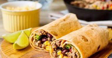 Рецепт Буррито с говядиной и красной фасолью