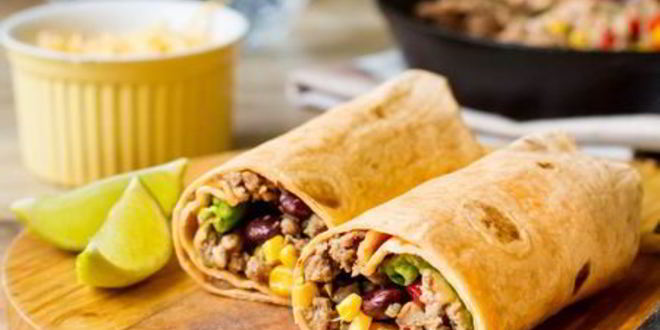 Рецепт буррито с говядиной и красной фасолью