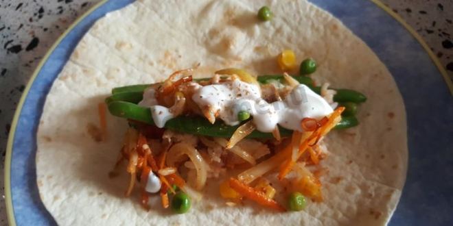 Рецепт буррито с курицей и стручковой фасолью