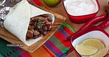 Рецепт Буррито с мясом