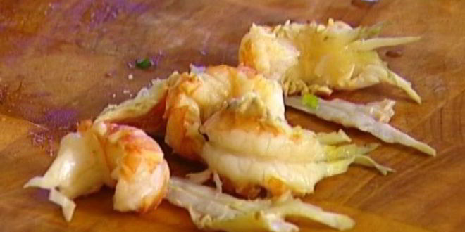 Рецепт бутерброда с раками и маскарпоне