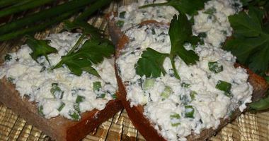 Рецепт Бутербродной массы с сыром и зеленью