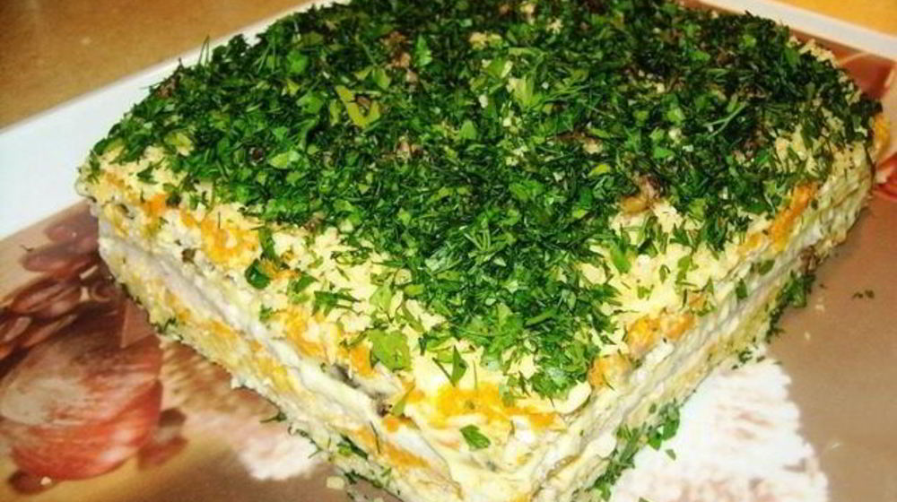 Как приготовить бутербродный торт с сельдью