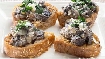 Рецепт Бутербродов с грибной пастой