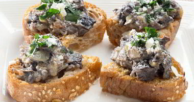 Рецепт Бутербродов с грибной пастой