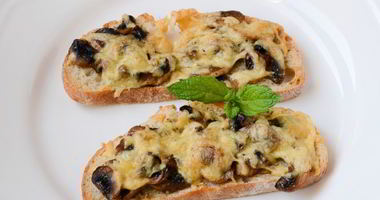 Рецепт Запеченных бутербродов с грибами