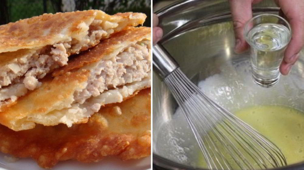 Как приготовить чебуреки на водке