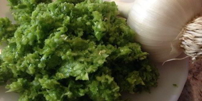 Рецепт чесночной пасты из стрел молодого чеснока