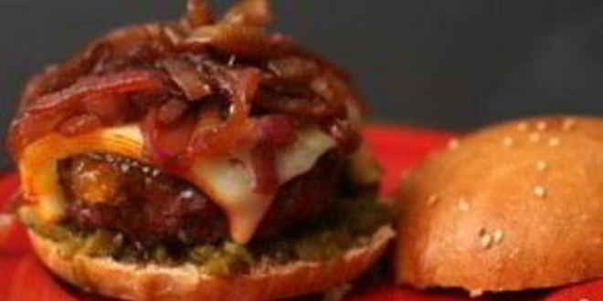 Рецепт чизбургера с луковым джемом