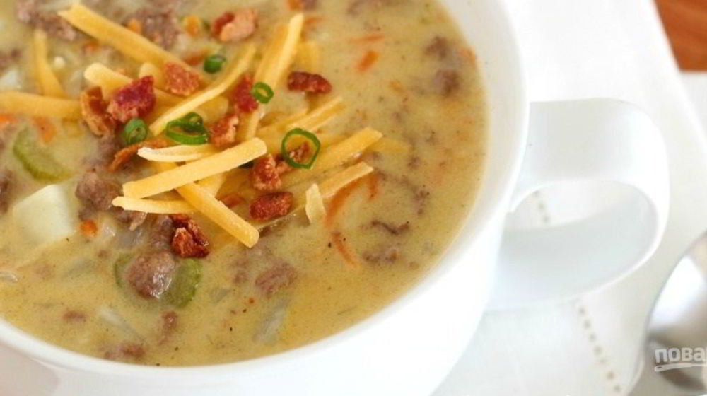 Как приготовить чизбургер-суп с фаршем