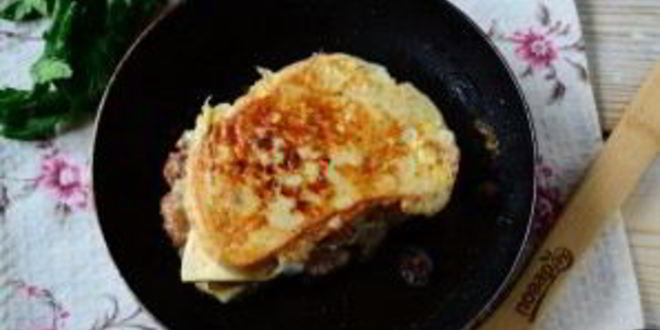 Рецепт чизбургера во французском тосте