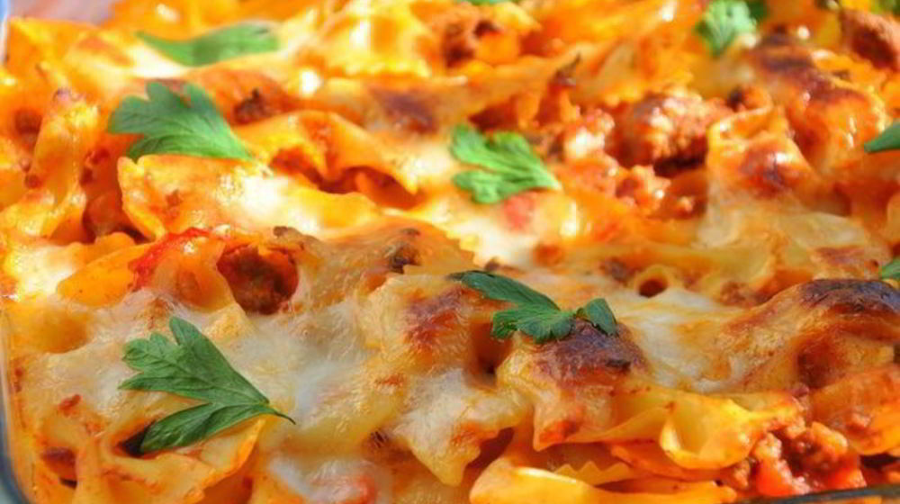 Как приготовить запеченную пасту чизбургер