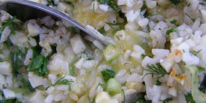 Рецепт фаршированных кальмаров с рисом и яйцом