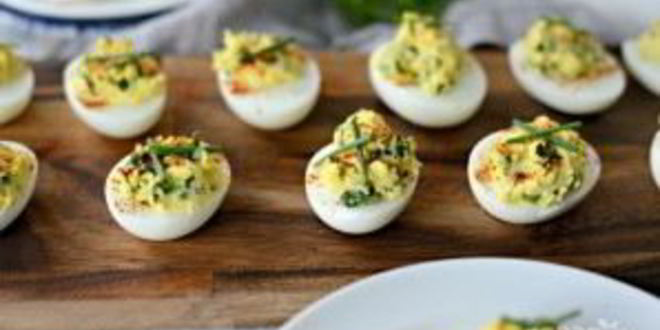 Рецепт фаршированных вареных яиц