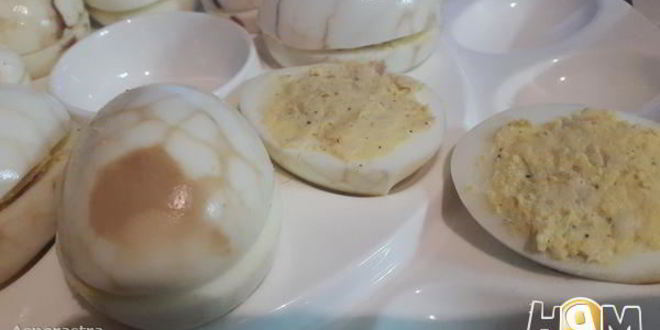 Рецепт фаршированных яиц с тунцом