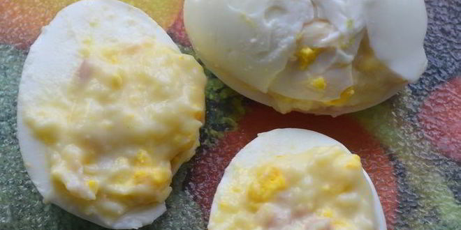 Рецепт фаршированных яиц в сухарях