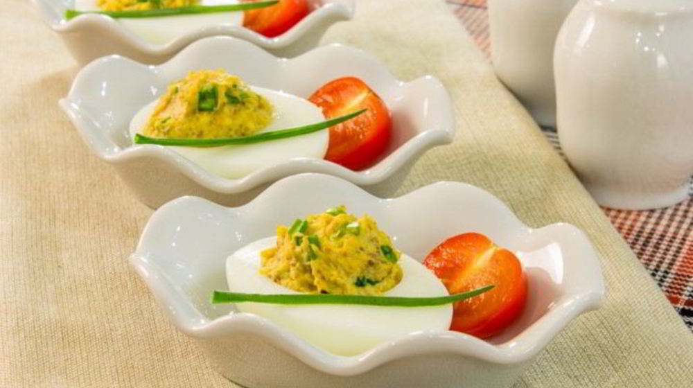 Как приготовить яйца, фаршированные грибами