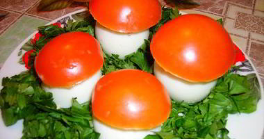 Рецепт Яиц фаршированных Грибная полянка