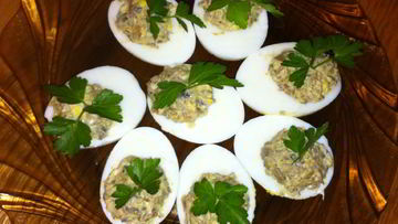Рецепт Яиц фаршированных куриной печенью