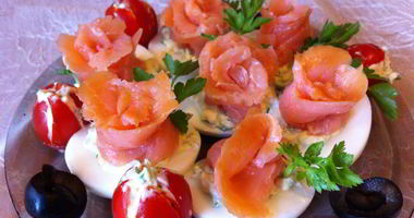 Рецепт Яиц фаршированных семгой