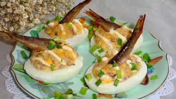 Рецепт Яиц фаршированных шпротами