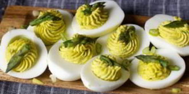 Рецепт яиц фаршированных спаржей